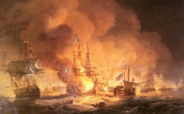 thomas kinkade Painting - Luny Thomas Battle Of The Nile 1798 Naval Battles